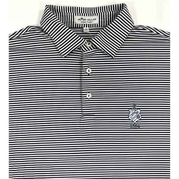 Peter Millar Mens Polo Shirt Medium Summer Comfort Milwaukee Country Club Golf